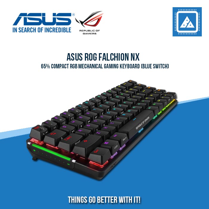 ASUS ROG FALCHION NX 65% COMPACT RGB MECHANICAL GAMING KEYBOARD (BLUE SWITCH) ASUS ROG FALCHION NX 65% COMPACT RGB MECHANICAL GAMING KEYBOARD (BLUE SWITCH)